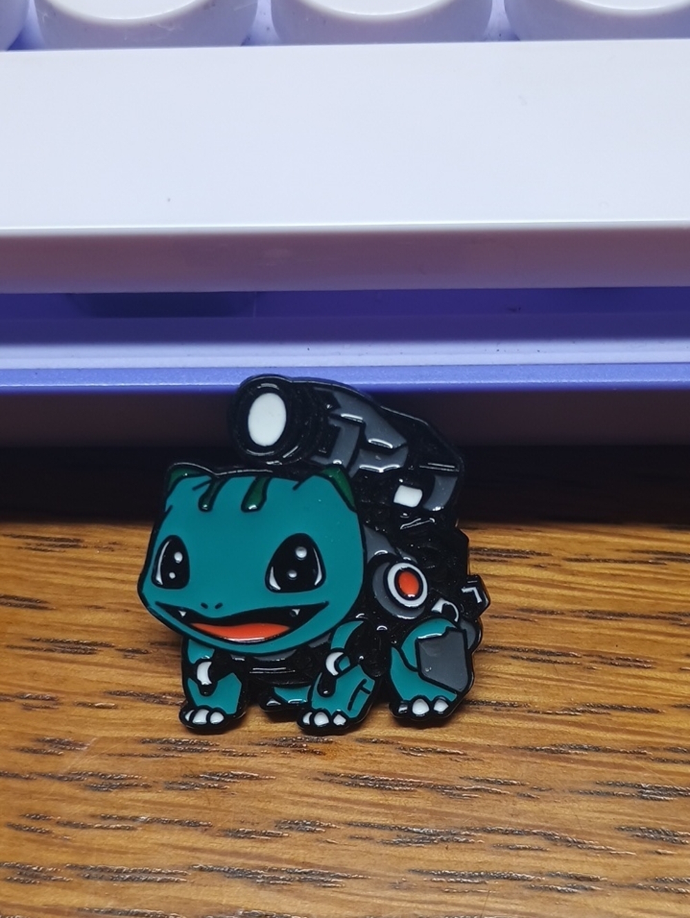 Cute (Great For Back Packs)Pokemon Teal Bulbasaur Pin with Tactical Cannon